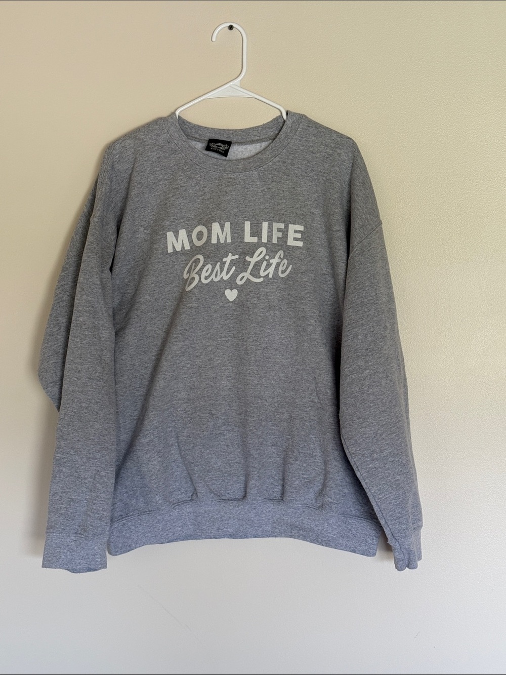 Katydid Gray 'Mom Life Best Life' Crewneck Sweatshirt